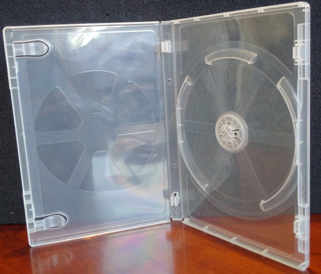 Viva Elite 14mm DVD Case Super Clear Single 1 Disc Eco-Box Solid - Click Image to Close