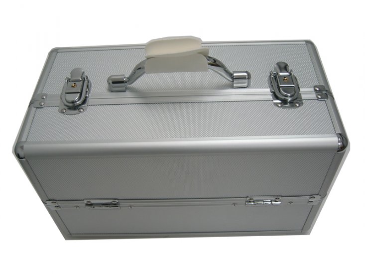 Silver Makeup Train Case Free Shipping - Click Image to Close