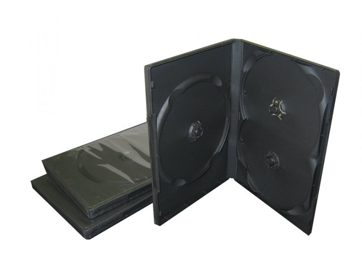 14MM DVD CASE 3-IN-1 BLACK WITHOUT TRAY 20pcs/pack - Click Image to Close