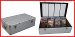 New MegaDisc Aluminum 840 Discs Movie Storage case DVD Blu-Ray Mess Free Silver w Sleeves Free Shipping