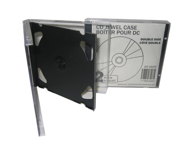 10.4mm Jewel Case Double Black 50 Pcs/Pack - Click Image to Close