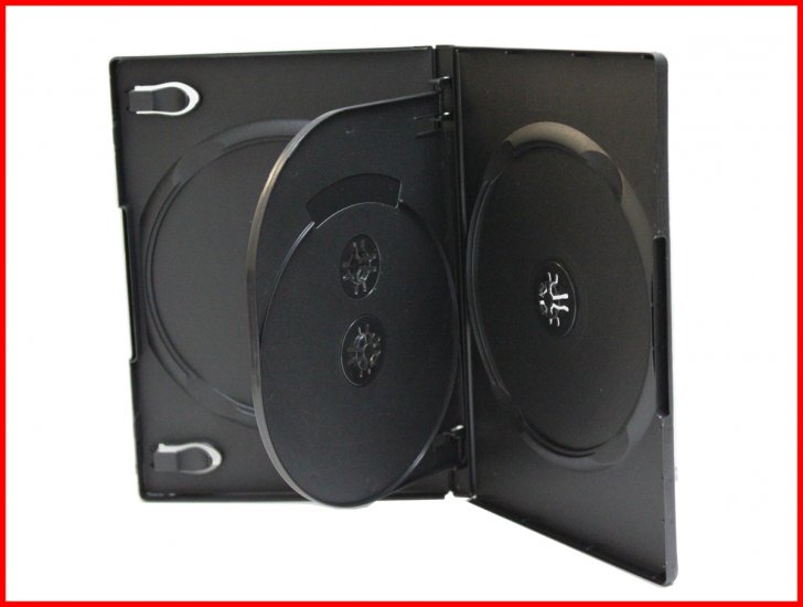 14MM DVD CASE 4-IN-1 BLACK WITH FLAP PREMIUM QUAD BOX HOLDER 4 DISCS MEGADISC BRAND - Click Image to Close
