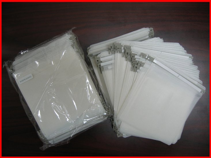 CD/DVD Plastic Index Sleeves with Hook White - Click Image to Close