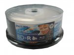 Philips Blu-Ray Disc BD-R White Inkjet Printable 25G 1-6X 25 Pk Free Shipping
