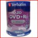 100 Pk New Verbatim 16x DVD+R Media Disk 4.7GB 120MIN Blank Recordable DVD 95102 Free Shipping