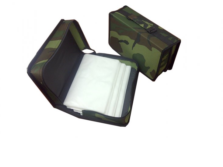120 CD/DVD Wallet Camouflage Canvas - Click Image to Close