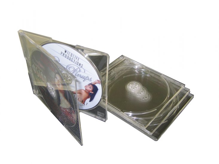 5mm Crystal Clear Double Slim CD Jewel Case 50 Pack - Click Image to Close