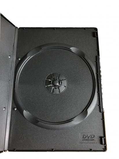 7mm Slim Line DVD Case Single Black 100 Pk - Click Image to Close