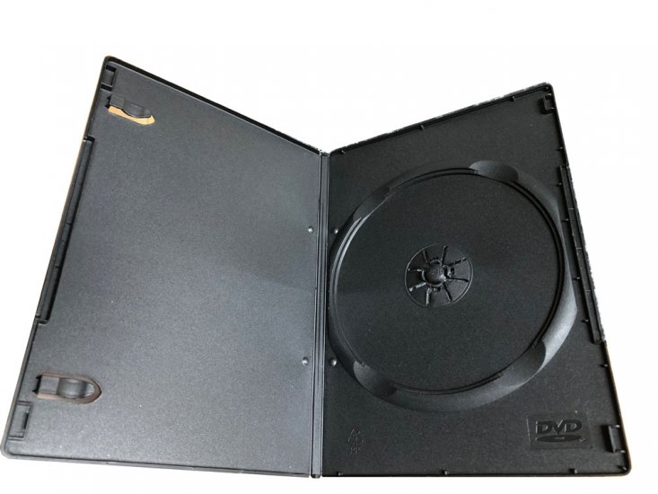 7mm Slim Line DVD Case Single Black 100 Pk - Click Image to Close