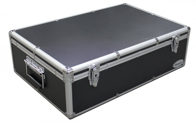 New MegaDisc 1000 CD DVD PREMIUM ALUMINUM CASE BLACK With Hanger Sleeves FREE SHIPPING - Click Image to Close
