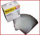 MEGADISC CD/DVD KEEPERS CLEAR 100 PK(Memorex Quality)