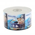 PHILIPS CD-R 52X WHITE INKJET PRINTABLE 700M 50PACK OPP