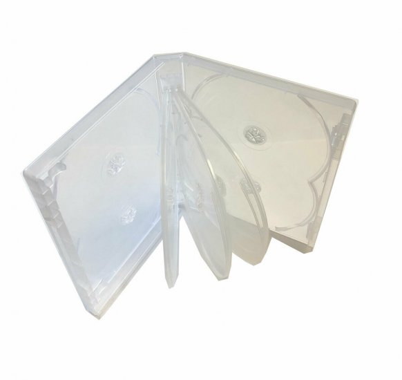 New MegaDisc 25mm Clear DVD Replacement Storage Case Hold 10 Discs Flap Trays Free Shipping - Click Image to Close