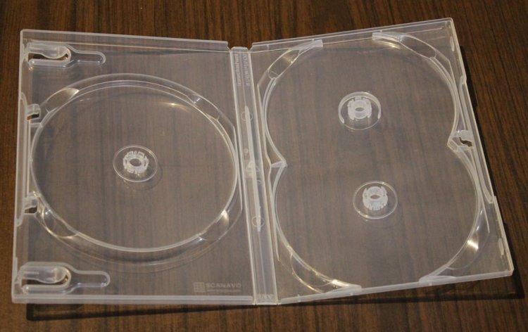 Scanavo Crystal Clear Standard Size 3 DVD Case Box 14mm Triple Discs Holder W/O Flap Tray - Click Image to Close
