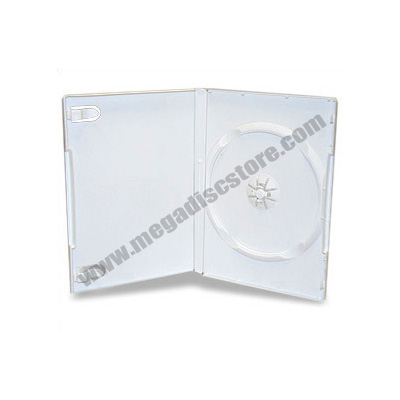 MegaDisc 14mm DVD Case Single Pure White 25pcs/pack Free Shipping