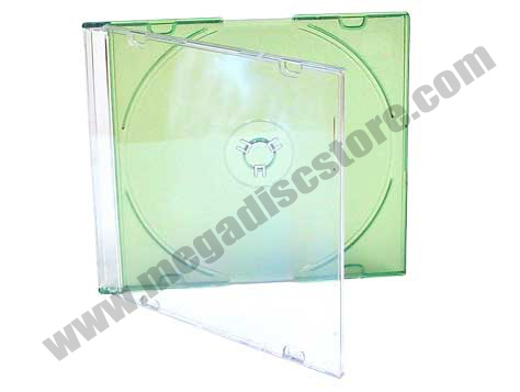 5.2mm Slim CD Jewel Case Single Disc Green Transparent 50 Pcs Pack Free Shipping - Click Image to Close