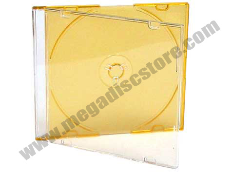 5.2mm Slim CD Jewel Case Single Disc Orange Transparent 50 Pcs Pack Free Shipping - Click Image to Close