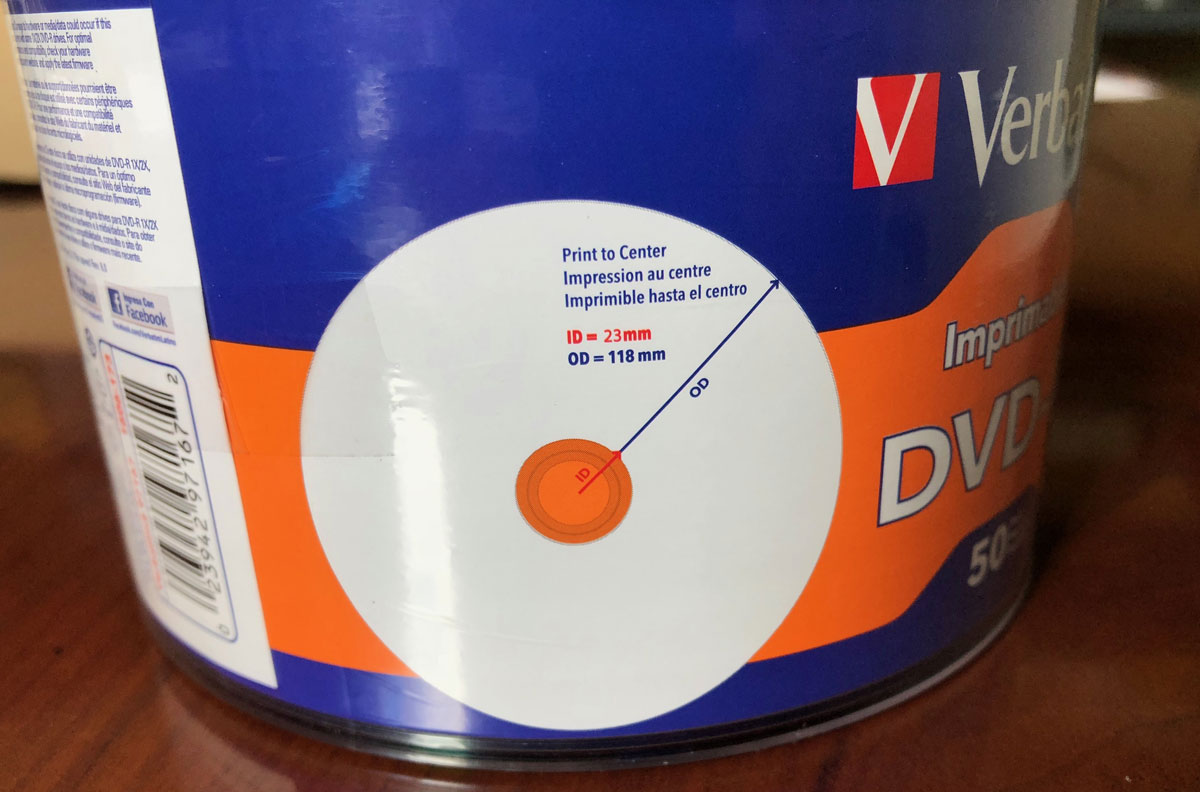 Verbatim 97167 DVD-R 16X White Inkjet Hub Printable 50 Spindle OPP Free Shipping