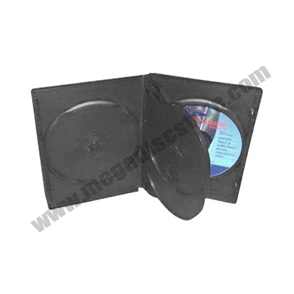 14mm DVD Case 4-in-1 Black With Tray 20 Pack - Click Image to Close
