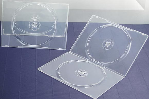 Viva Elite 7mm Slim DVD Case Double 2 Discs Holder Super Clear 100 Pk - Click Image to Close