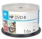 HP 16x 4.7GB DVD-R White Inkjet Printable 50-Piece OPP