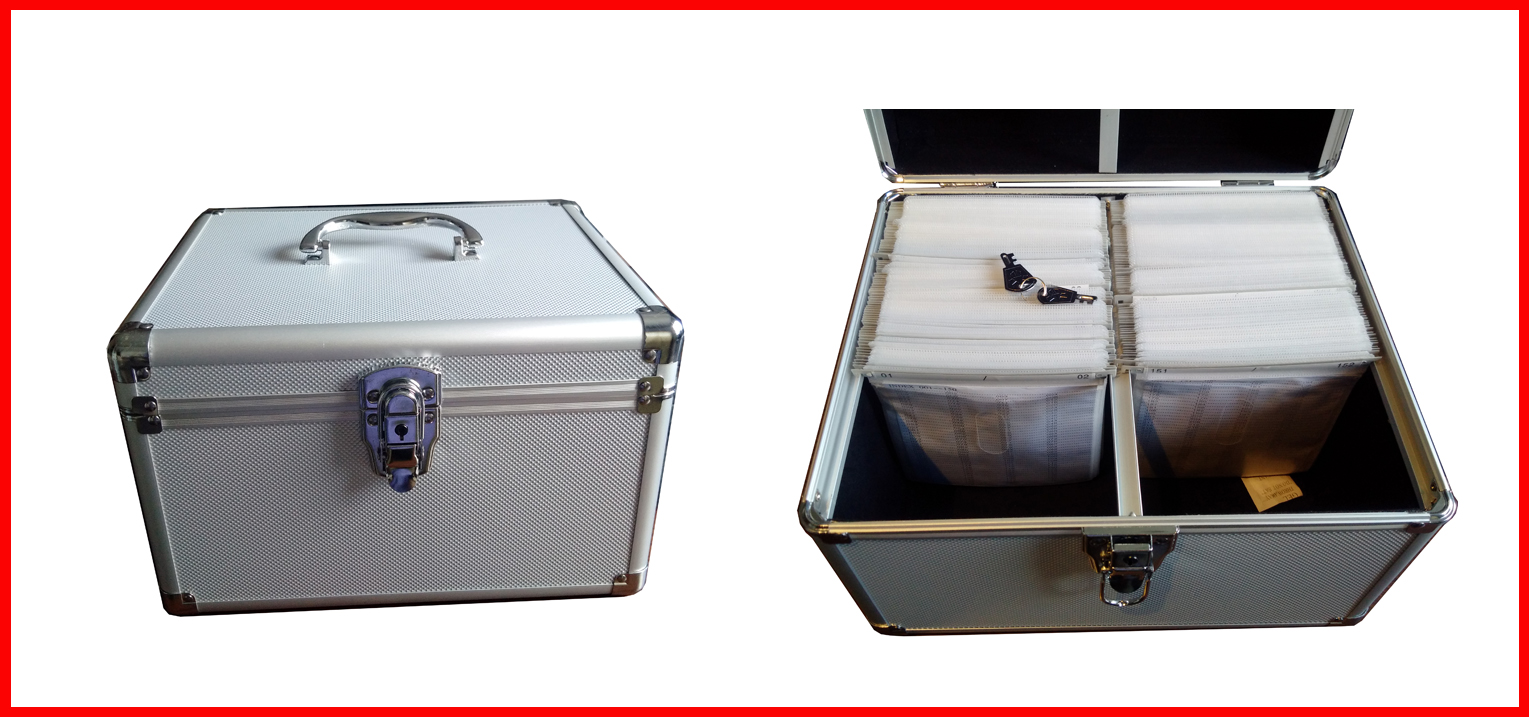 New MegaDisc 300 CD DVD Premium Aluminum Storage Case Silver with hanging sleeves Free Shipping - Click Image to Close