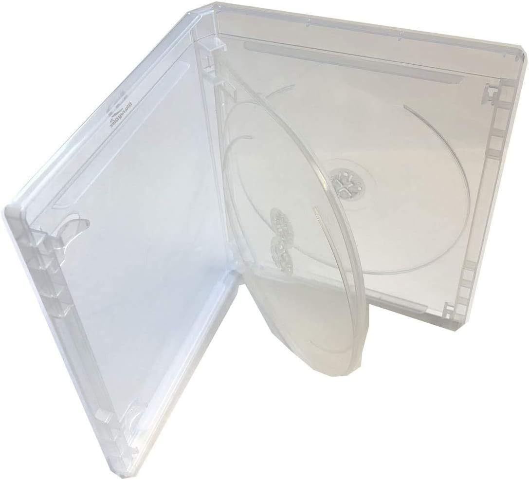 New 10 Clear MegaDisc 15mm Blu-ray Replacement Case Holds 3 Discs (3 Tray) box Free Shipping - Click Image to Close