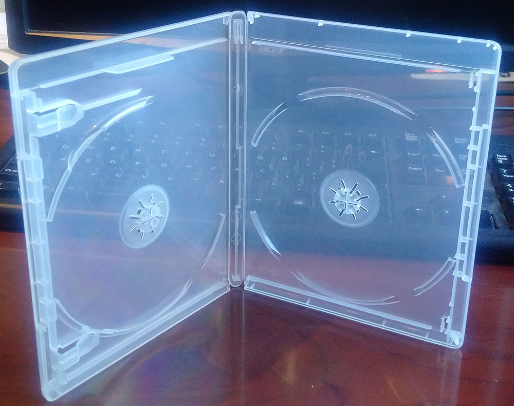 New 12.5 mm Clear Viva Elite Blu-Ray Double Case Box Standard Size Hold 2 Discs - Click Image to Close