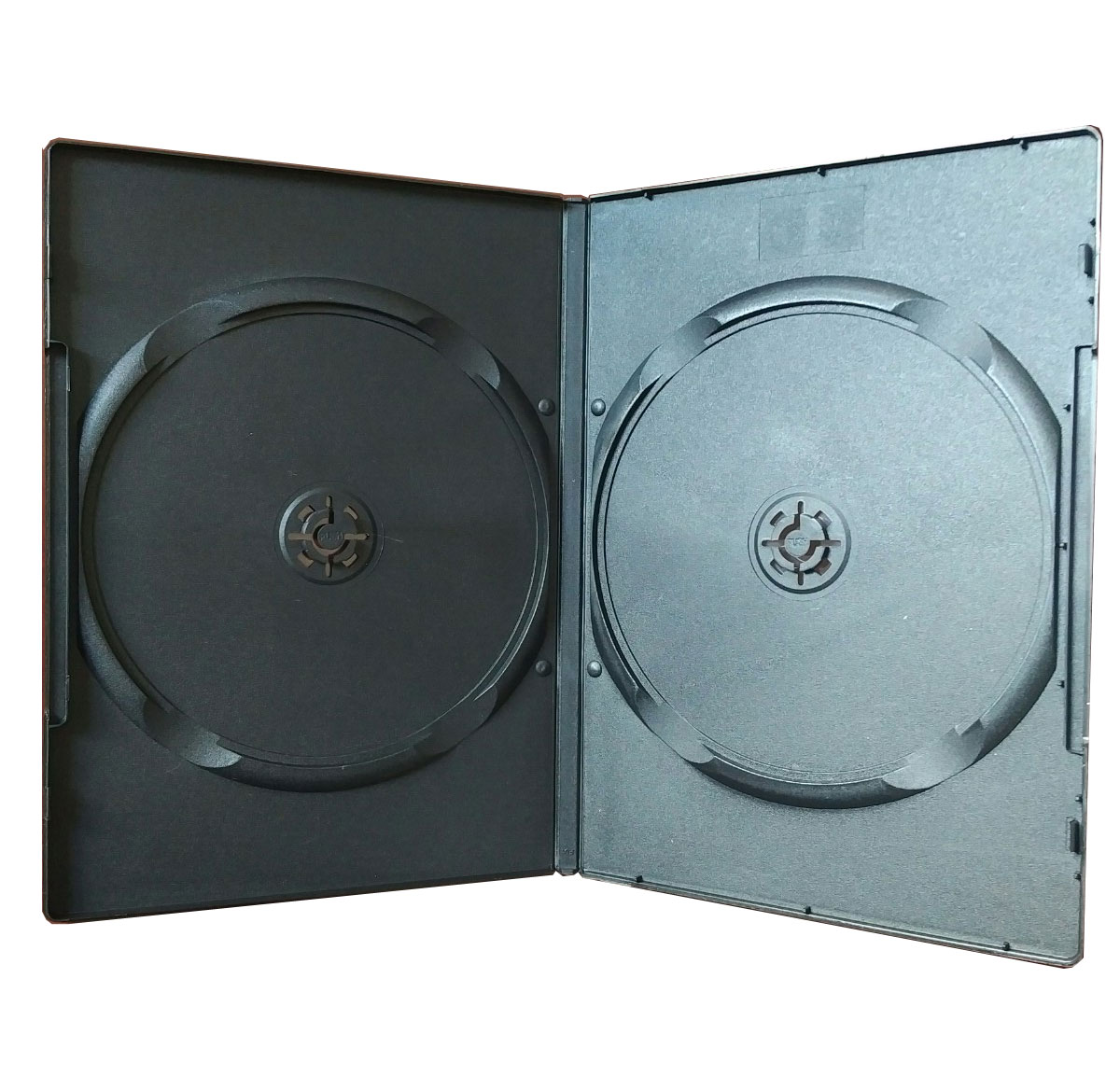 9mm Slim DVD Case Double 2 Discs Holder Black 100 Pk - Click Image to Close