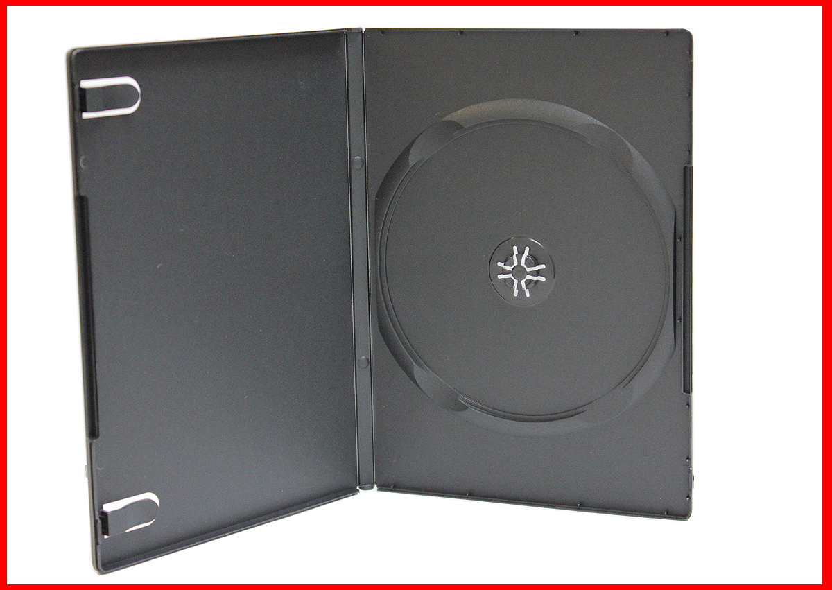 New 9mm DVD Case Single Black 1 Disc Premium Quality MegaDisc Brand 100 Pk - Click Image to Close