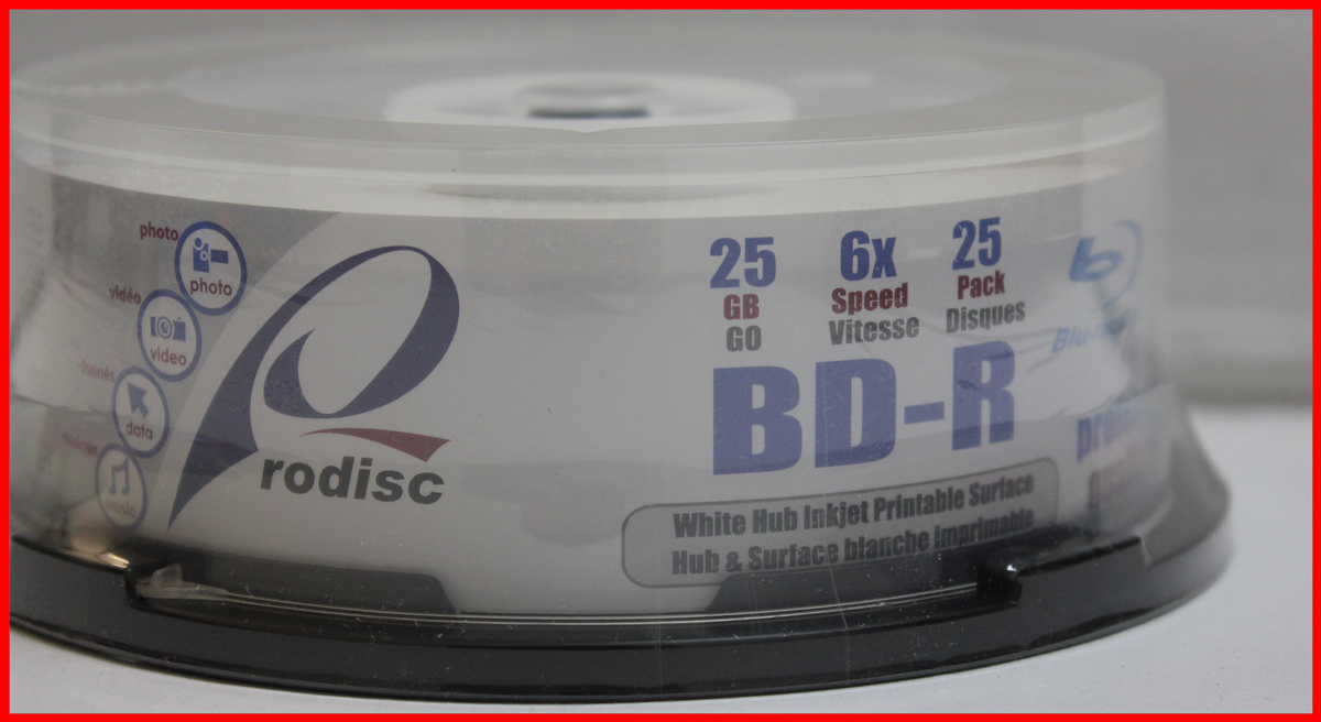 New 25 Pk Rodisc White Inkjet Hub Printable 6x Blu-Ray BD-R Blank Media 25GB - Click Image to Close