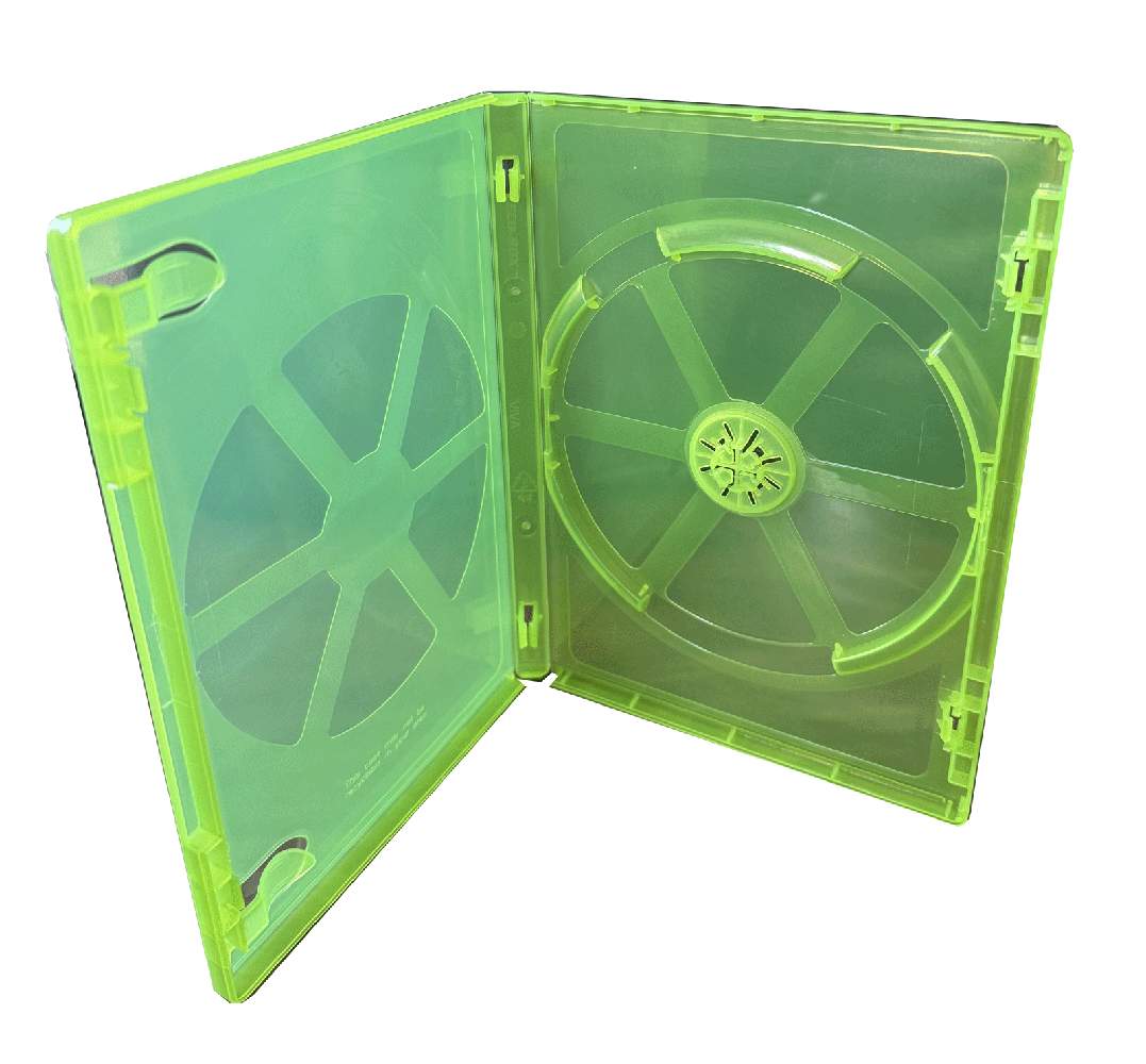 Viva xbox 360 Game DVD repalcement case 15mm single disc Transparent Green [Free Shipping] - Click Image to Close