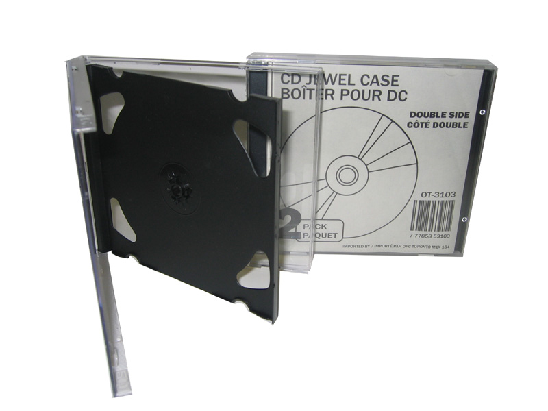 10.4mm Standard CD Jewel Case Double Black 50 Pcs Pack Premium Free Shipping - Click Image to Close