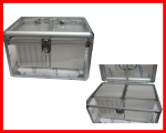 200 CD DVD TRANSPARENT ALUMINUM STORAGE CASE ORGANIZER WITH SLEEVE HOLD 200 DISC FREE SHIPPING