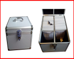 New MegaDisc 300 CD DVD Premium Aluminum Storage Case Silver with hanging sleeves Free Shipping