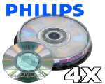 Philips Mini-DVD-R 4x 1.46GB 10 Pack