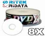 Ridata DL 8.5GB 8X DVD+R White Inkjet Pri 25pcs/Box