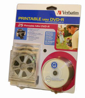 Verbatim 4x Mini DVD-R Inkjet Printable 25-Pcs & 2x DVD-RW 3-PCS - Click Image to Close