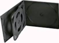 4-DISC PP CD CASE BLACK 50pcs per pack - Click Image to Close