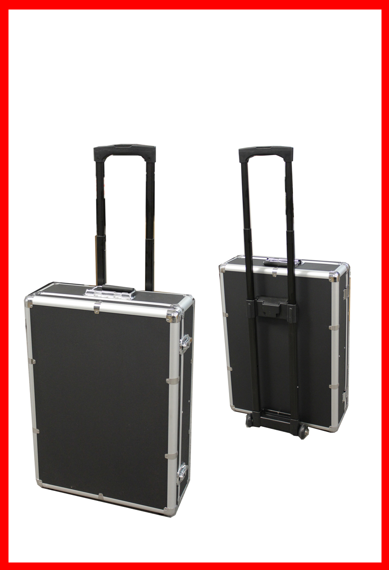 New MegaDisc 1000 Mess-Free Aluminum CD DVD Storage Case Holder Box Black W Removable Trolley - Click Image to Close