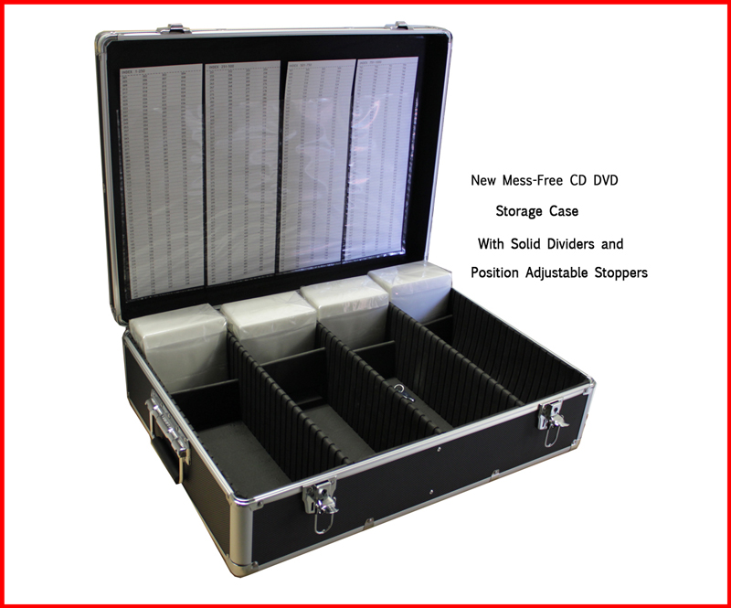 New MegaDisc 1000 CD DVD Black Aluminum Media Storage Case Mess-Free Holder Box with Sleeves - Click Image to Close