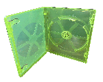 New 50 Viva xbox 360 Game DVD repalcement case 15mm single disc Transparent Green [Free Shipping]
